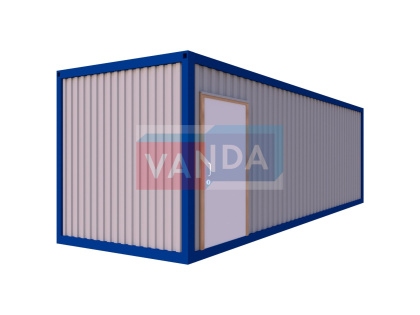Блок контейнер металлический с тамбуром 5,85х2,4 - Оргалит ДВП